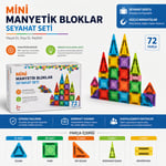 MagBlock Mini Manyetik Bloklar - Seyahat Seti 72 Parça