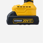 KÖMÜRSÜZ AKÜLÜ DARBELİ MATKAP 35Nm 20V 2x2 Ah AKÜ RTRMAX