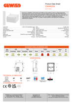 GW44204 - IP56 100X100X50 DÜZ BUAT HF