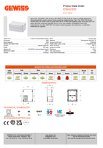 GW44205 - IP56 120X800X50 DÜZ BUAT HF