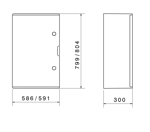 GW46006F - IP66 - 585X800X300 - KİLİTLİ OPAK KAPAKLI POLYESTER KUTU 