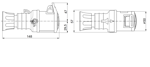 GW62004H - 3*16A 220V 2P+E 6H SEYYAR PRİZ