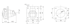 GW62205 - IP44 3*16A 220V 2P+E 6H MAKİNA PRİZİ
