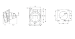 GW62242H - 4*32A 380V 3P+E 6H MAKİNA PRİZİ