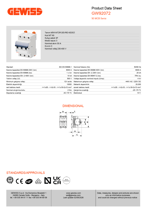 GW92072 - 50 A C TİPİ  3P - 3 MODÜL - MT 60 - MİNYATÜR DEVRE KESİCİ