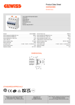 GW92089 - 25 A C TİPİ  4P - 4 MODÜL - MT 60 - MİNYATÜR DEVRE KESİCİ