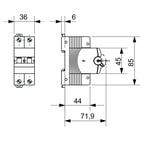 GW92252 -  50A B TİPİ  2P - 2 MODÜL - MT 60 - MİNYATÜR DEVRE KESİCİ