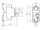 GWD4022 - KAÇAK AKIM RÖLESİ - IDP - 2P 40A AC TİPİ ANLIK Idn=0,03A - 2 MODÜL