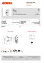 GWD4032 - KAÇAK AKIM RÖLESİ - IDP - 2P 40A A TİPİ ANLIK Idn=0,03A - 2 MODÜL