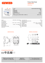 GWD4104  - IDP - 4P 25A AC TİPİ ANLIK Idn=0,3A - 4 MODÜL - KAÇAK AKIM RÖLESİ