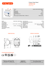 GWD4122  - IDP - 4P 40A AC TİPİ ANLIK Idn=0,03A - 4 MODÜL - KAÇAK AKIM RÖLESİ