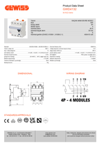 GWD4132  - IDP - 4P 40A A TİPİ ANLIK Idn=0,03A - 4 MODÜL - KAÇAK AKIM RÖLESİ