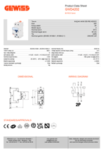 GWD4202  - IDP - 2P 25A A TİPİ İ[IR] ANLIK Idn=0,03A - 2 MODÜL - KAÇAK AKIM RÖLESİ
