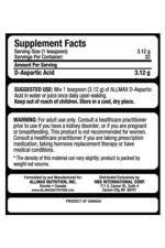 Allmax DAA D-Aspartic Acid 100 Gram 32 SERVİS.Usa Menşei.39.