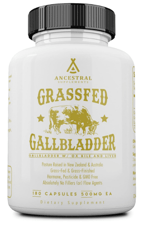 Ancestral Supplements Grass Fed Beef Gallbladder with Ox Bile and Liver, 1000mg, Complex Promotes Digestive 180 Capsul.Abd.89.
