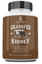 Ancestral Supplements Grass Fed Beef Kidney, 3000mg, DAO Enzyme for Urinary and Histamine Health, Selenium, B12, Non GMO, 180 Capsul.Made ın Usa.71.