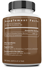 Ancestral Supplements Grass Fed Beef Kidney, 3000mg, DAO Enzyme for Urinary and Histamine Health, Selenium, B12, Non GMO, 180 Capsul.Made ın Usa.71.