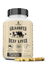 Ancestral Supplements Grass Fed Beef Liver 180 Capsul, Supports Energy Production, Detoxification, Digestion, Immunity and Full Body Wellness, Non-GMO, Freeze Dried Liver Health.65.