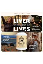 Ancestral Supplements Grass Fed Beef Liver 180 Capsul, Supports Energy Production, Detoxification, Digestion, Immunity and Full Body Wellness, Non-GMO, Freeze Dried Liver Health.65.