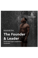 Ancestral Supplements Grass Fed Beef Prostate for Men with Liver, 3000mg, 180 Capsules.Abd.
