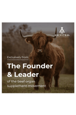 Ancestral Supplements Grass Fed Beef Tracheal Cartilage with Liver, 3000mg, 180 Capsules.