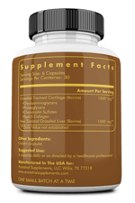 Ancestral Supplements Grass Fed Beef Tracheal Cartilage with Liver, 3000mg, 180 Capsules.