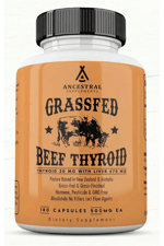 Ancestral Supplements Grass Fed Beef Thyroıd 500mg,  180 Capsul.75.