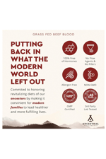 Ancestral Supplements Grass Fed Blood is Blood, Liver  Spleen Formula, 500mg Red  White Blood Cell Formation, Immune and Heart Health Support, 180 Capsul.Abd.