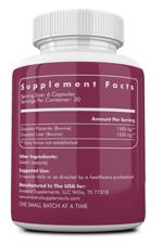 Ancestral Supplements Grass Fed Placenta, Contains Postpartum Promotes, Stem Cells Support Skin Elasticity, 180 Capsules.