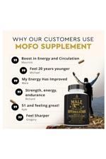 Ancestral Supplements Male Optimization Mofo, Support for Energy Levels and Overall Men's Health and Wellness, Non-GMO, No Fillers, 180 Capsules.
