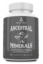 Ancestral Supplements Minerals Electrolytes with Magnesyum, Potasyum, Sodium,Optimal Hydration, Immune Health, Digestion, and Remineralization, 180 Capsul.Abd Menşei.