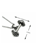 Bodybuıldıng Paslanmaz Dambıl Kolye+Çelik,Zincir,Hediye