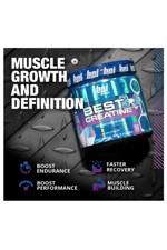 BPI Sports Best Creatine - Creatine Monohydrate, Himalayan Salt - Strength, Pump, Endurance, Muscle Growth, Muscle Definition - No Bloat - 50 Servings