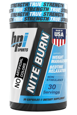 BPI Sports Nite Burn 640mg 30 Capsul Nighttime Fat Burner  Sleep Support – Keto-Friendly – Weight Loss, Relaxation, Boost Metabolism .