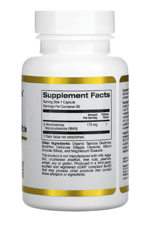 California Gold Nutrition NMN Nicotinamide Mononucleotide 175 mg, 60 Veggie Capsul.Usa Menşei.42.