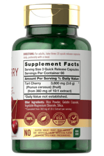 Carlyle Tart Cherry Extract Capsules - 3,600mg -  200 Release Capsul.Made ın Usa.