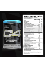 Cellucor C4 Ultimate Strength Pre Workout 20 Servis Tri-Stim Experience Caffeine+TeaCrine+Dynamine-Creatine Beta-Alanine.(Avrupa Değil.Amerikan İçeriktir)!!.
