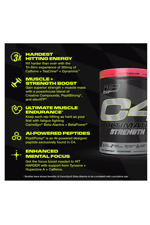 Cellucor C4 Ultimate Strength Pre Workout 20 Servis Tri-Stim Experience Caffeine+TeaCrine+Dynamine-Creatine Beta-Alanine.(Avrupa Değil.Amerikan İçeriktir)!!.