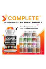 Clean Nutraceuticals Ceylon Cinnamon + Berberine Turmeric Apple Cider Vinegar Ginseng Bitter Melon Gymnema Milk Thistle Fenugreek 60 Capsul.