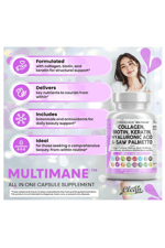 Clean Nutraceuticals Collagen 90 Capsul 1000mg Biotin 10000mcg Keratin Saw Palmetto Hyaluronic Acid - Nails Vitamins  DHT Blocker with Vitamin E Folic Acid Pumpkin Seed MSM.