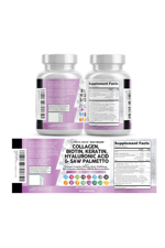 Clean Nutraceuticals Collagen 90 Capsul 1000mg Biotin 10000mcg Keratin Saw Palmetto Hyaluronic Acid - Nails Vitamins  DHT Blocker with Vitamin E Folic Acid Pumpkin Seed MSM.