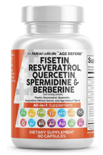 Clean Nutraceuticals Fisetin Quercetin Resveratrol with Spermidine Wheat Germ Extract -  Berberine, Collagen, Rhodiola, Apigenin 60 Capsul.Abd Menşei.52.