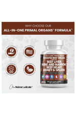Clean Nutraceuticals Grass Fed Beef Liver Complex 90 Capsules.Abd Menşei.57.
