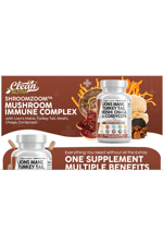Clean Nutraceuticals Lions Mane 20in1 60 Capsul,Mushroom with Turkey Tail Reishi Cordyceps Chaga Maitake Meshima Poria Cocos Shiitake Oyster Porcini Enoki.57.