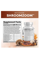 Clean Nutraceuticals Lions Mane 20in1 60 Capsul,Mushroom with Turkey Tail Reishi Cordyceps Chaga Maitake Meshima Poria Cocos Shiitake Oyster Porcini Enoki.57.