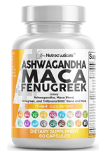 Clean Nutraceuticals - Maca Root - Fenugreek -  with Tongkat - Ginseng - Assists with Stress, Mood & Thyroid - 60 Capsul.Made ın Usa.54.