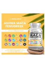 Clean Nutraceuticals - Maca Root - Fenugreek -  with Tongkat - Ginseng - Assists with Stress, Mood & Thyroid - 60 Capsul.Made ın Usa.54.