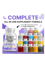 Clean Nutraceuticals Magnesium Glycinate Complex 60 Capsul 1000mg with L-Theanine 200mg Apigenin 50mg Citrate Taurate - 5-HTP GABA Passion Flower Lemon Balm L-Glycine Phosphatidylserine.