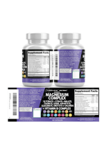 Clean Nutraceuticals  Magnezyum Complex Magne Glycinate Citrate Malate Oxide Taurate Aspartate Orotate  Mag Chloride, Zinc Copper  Vitamin C B1 B2 B6 B12 90 Capsul.