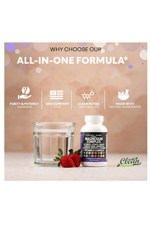 Clean Nutraceuticals  Magnezyum Complex Magne Glycinate Citrate Malate Oxide Taurate Aspartate Orotate  Mag Chloride, Zinc Copper  Vitamin C B1 B2 B6 B12 90 Capsul.